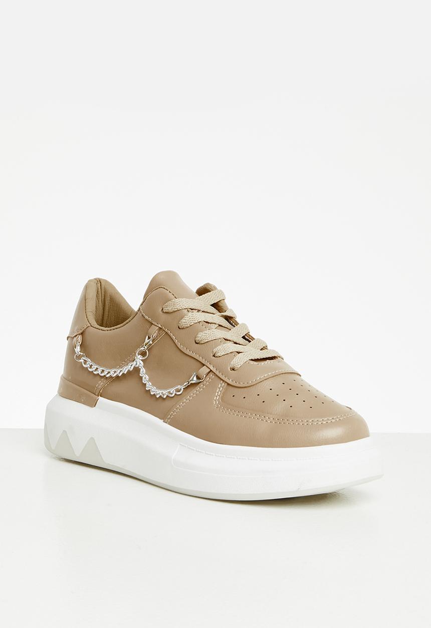 Jada - Chain detail sneaker - beige
