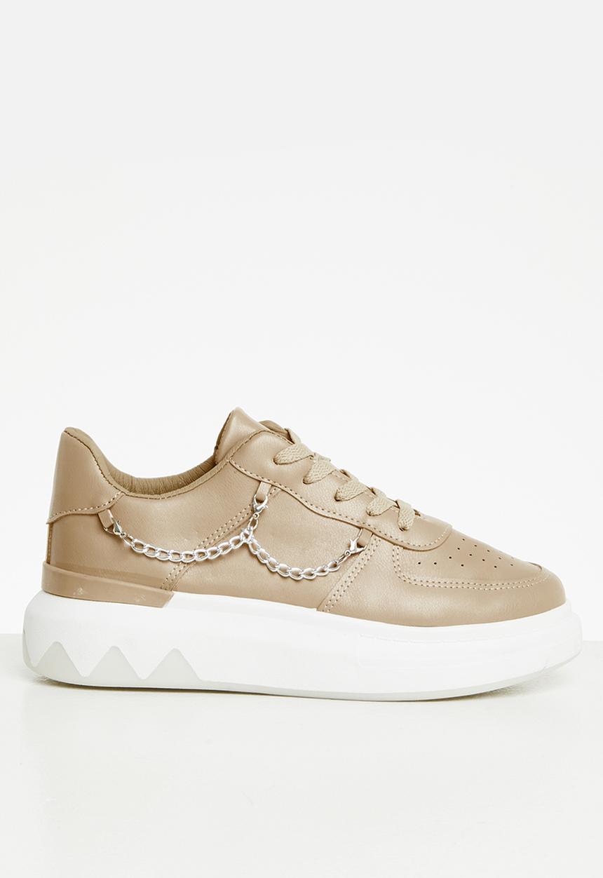 Jada - Chain detail sneaker - beige
