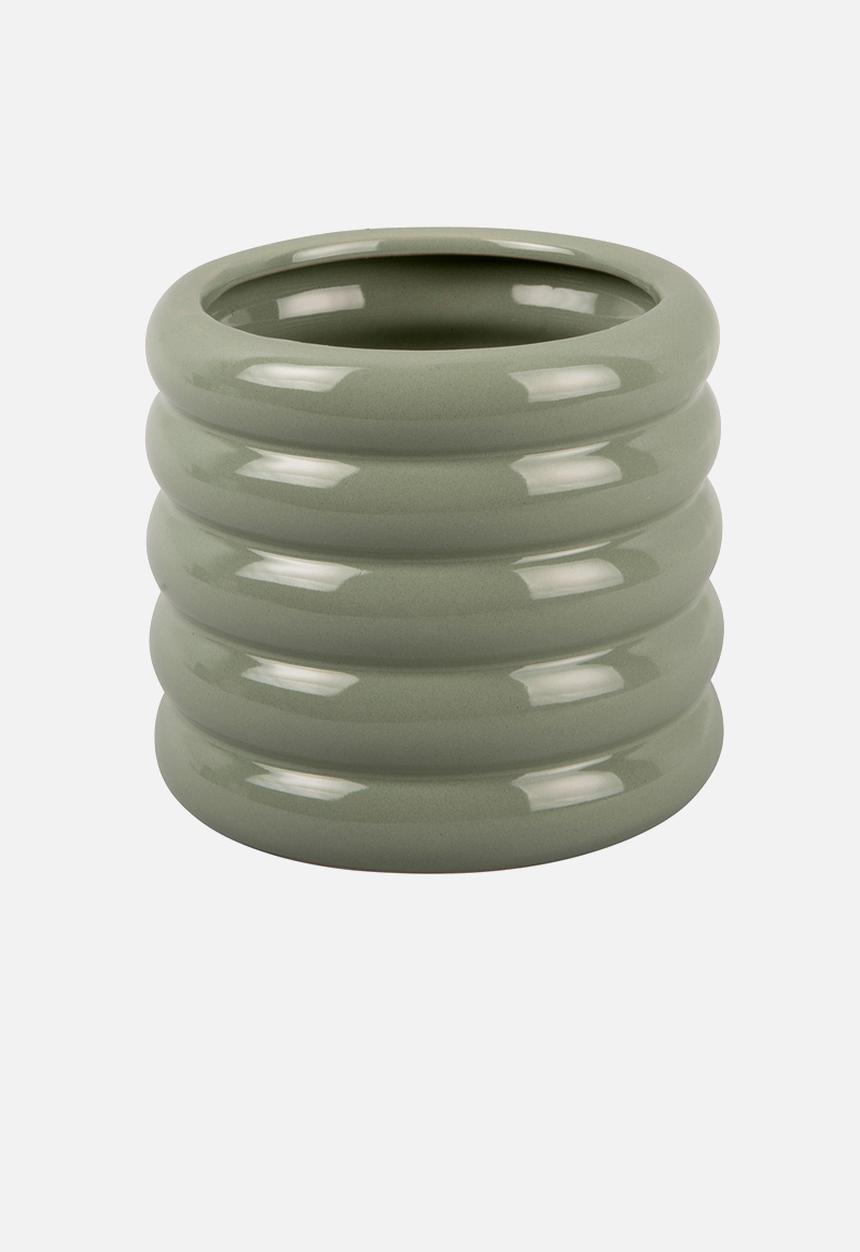 Present Time - Bobbly plant pot medium - grayed jade
