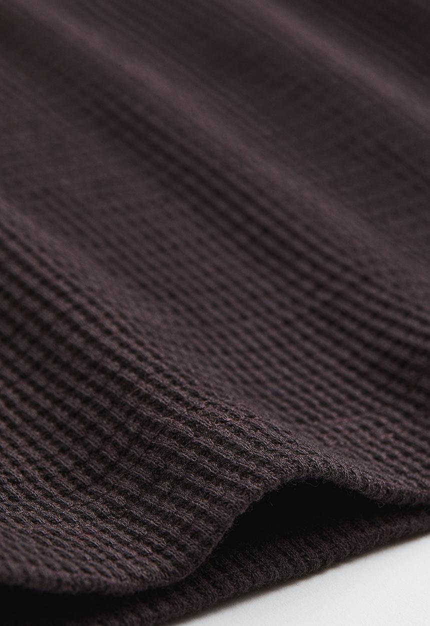 H&M - Jersey top slim fit - dark brown