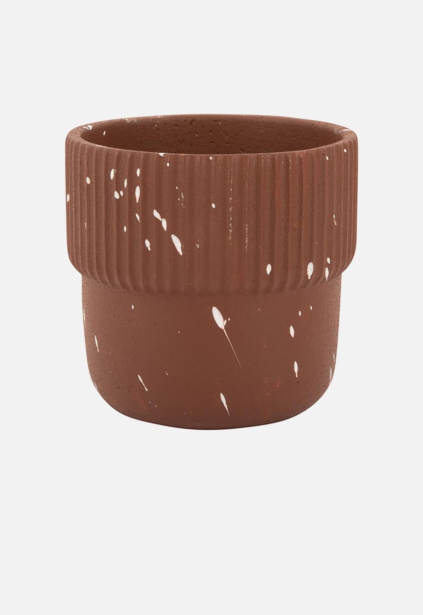 Present Time - Plant Pot Speckles Cap Cement