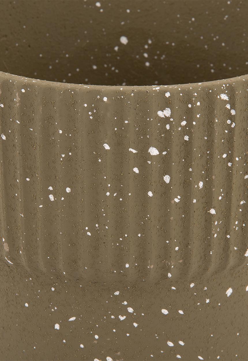 Present Time - Plant pot speckles cap - cement green