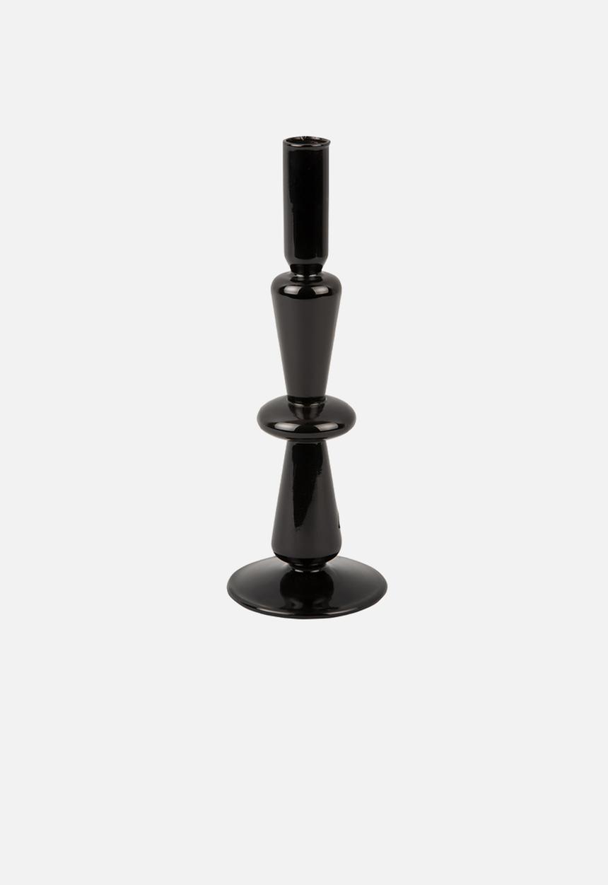 Present Time - Sparkle tall candle holder - black