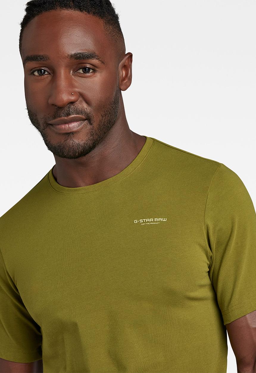G-STAR - Slim base r t short sleeve compact stretch jersey o - avocado