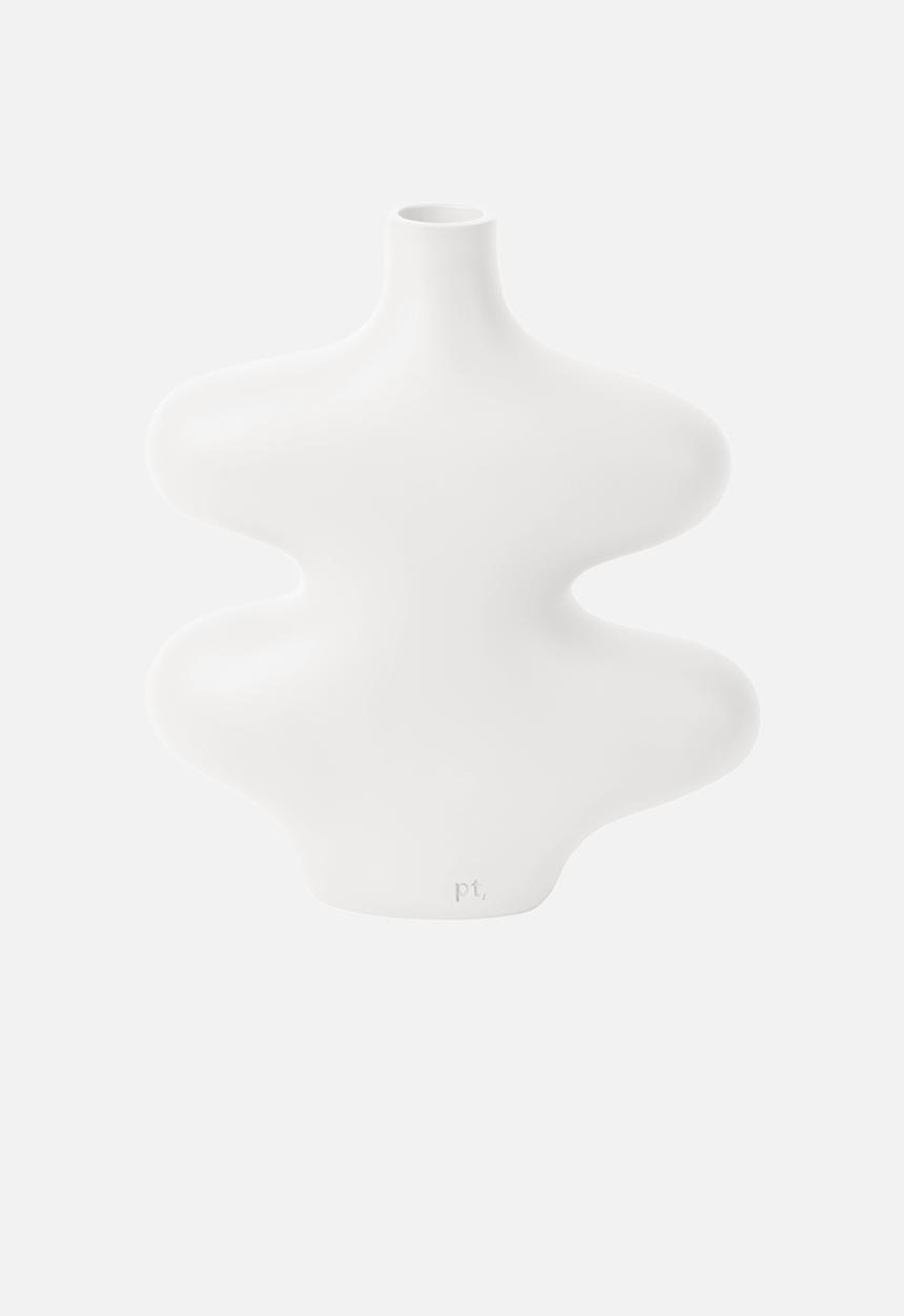 Present Time - Curves organic small vase - white