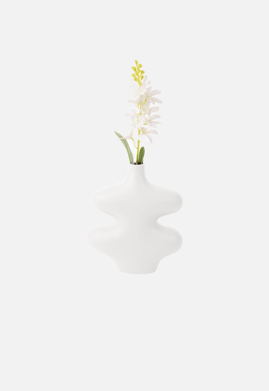 Present Time - Curves organic small vase - white