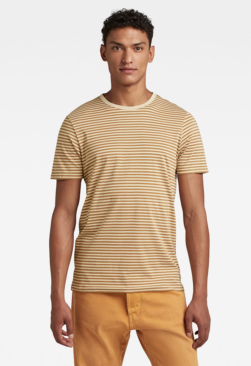 G-STAR - Stripe slim r t compact jersey o yd - postbag/chipmunk stripe