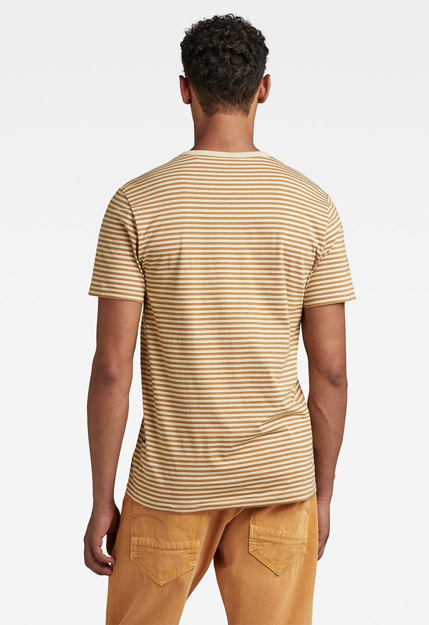 G-STAR - Stripe slim r t compact jersey o yd - postbag/chipmunk stripe