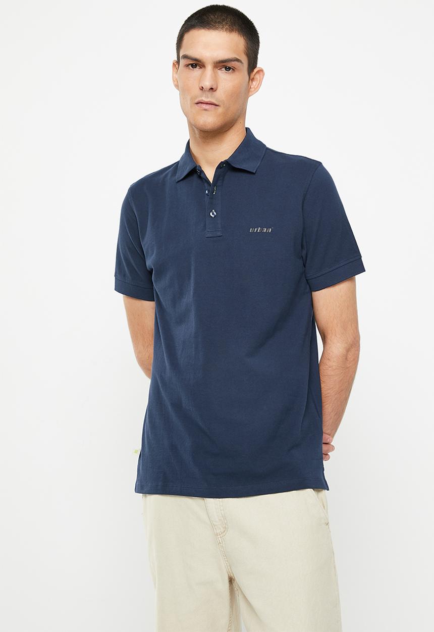 urban° - Mens urban core pique golfer - navy
