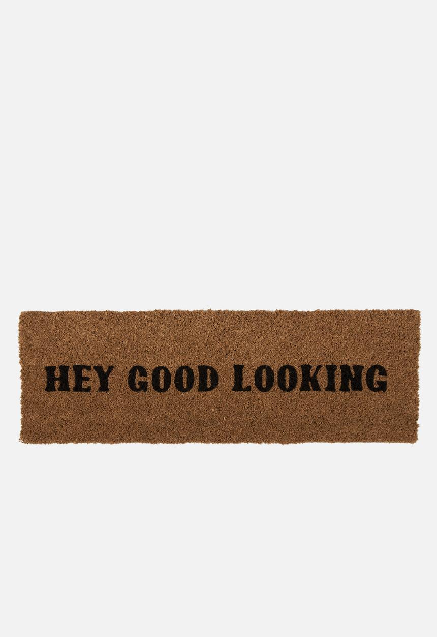Present Time - Door mat hey good looking - brown