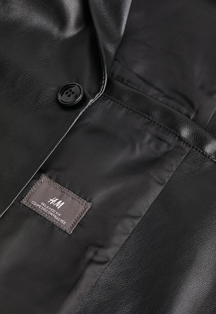 H&M - Relaxed fit unconstructed jacket - black