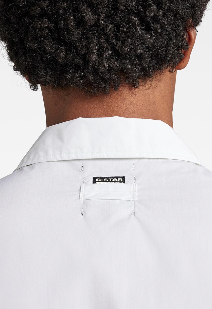 G-STAR - Workwear panel shirt short sleeve manor poplin - white