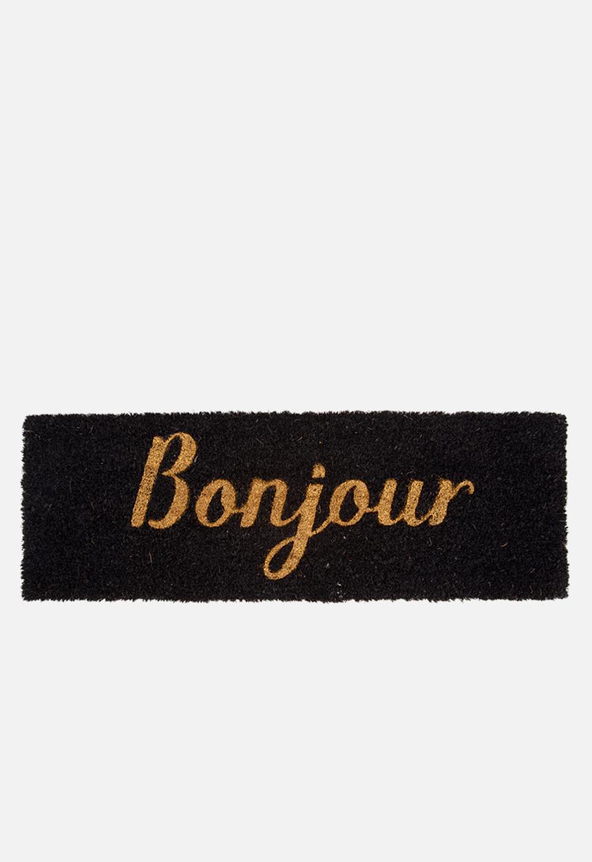 Present Time - Doormat bonjour - black 