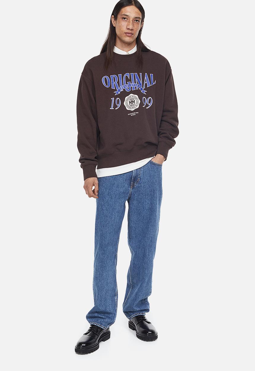 H&M - Oversized fit printed sweatshirt - brown/original resolution