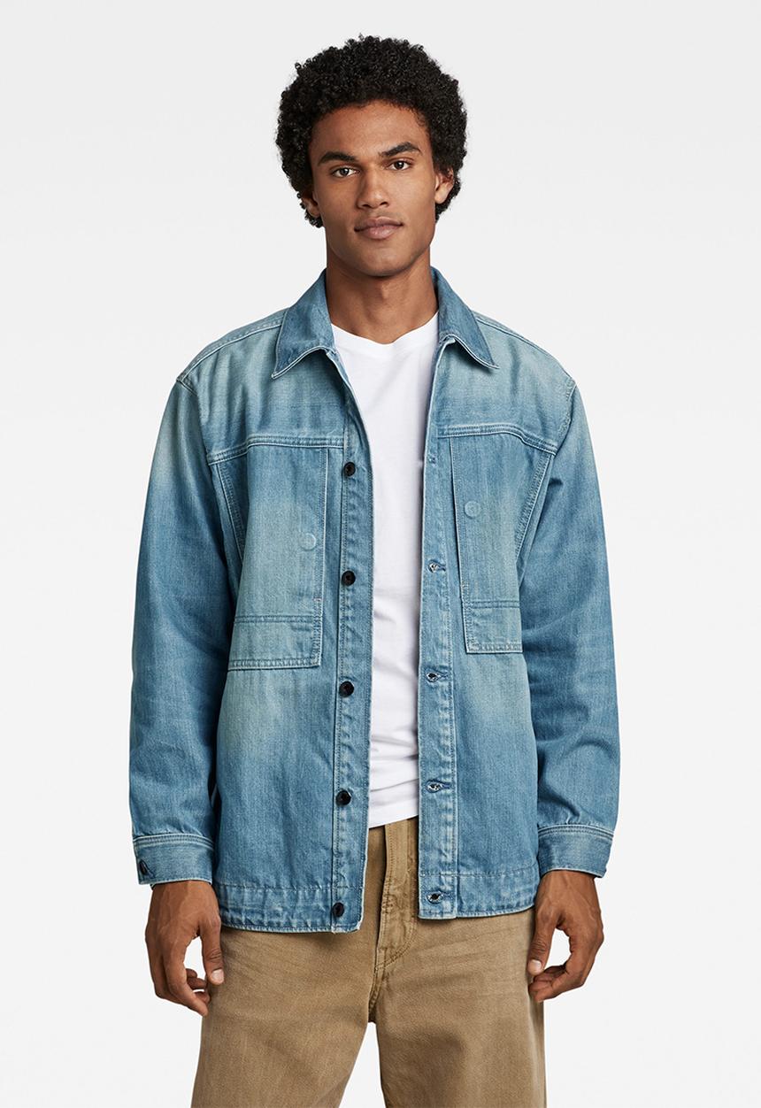 G-STAR - Us navy shanorak quasar seagreen denim - antique faded moonlit ocean