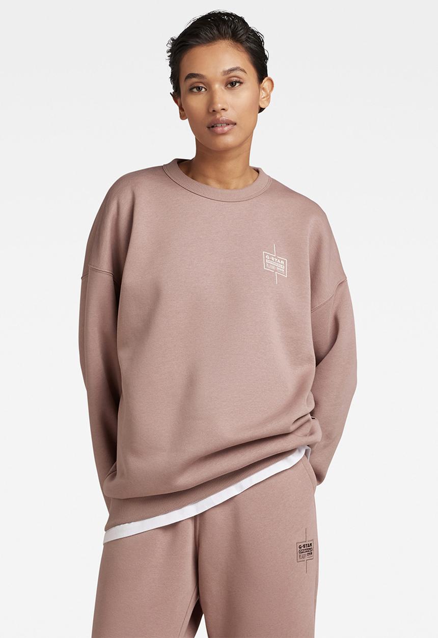 G-STAR - Unisex core loose r sw pacior sweat r - chocolate berry
