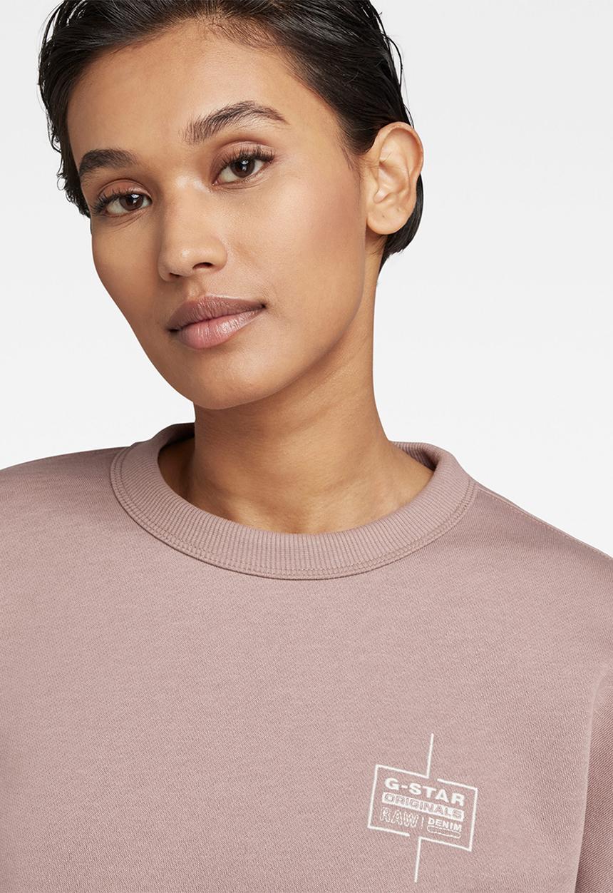 G-STAR - Unisex core loose r sw pacior sweat r - chocolate berry