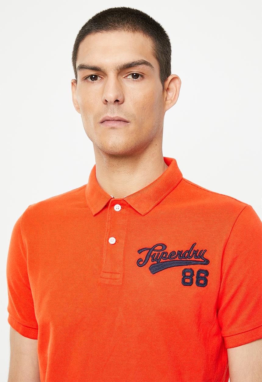 Superdry. - Vintage superstate polo - bold orange