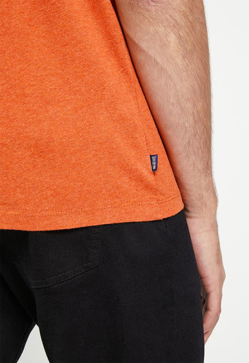 Superdry. - Vintage logo emb tee - rust orange marl