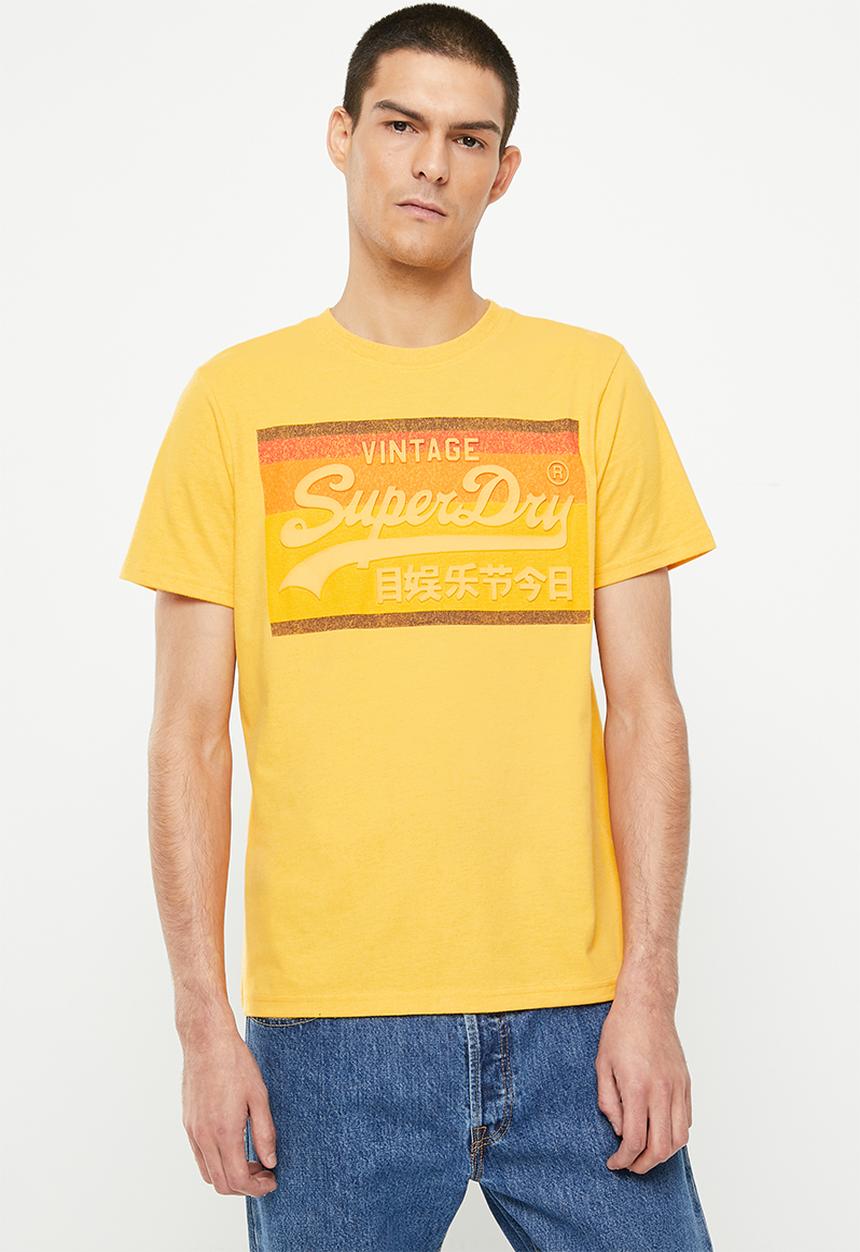 Superdry. - Vintage vl cali tee - desert ochre yellow marl