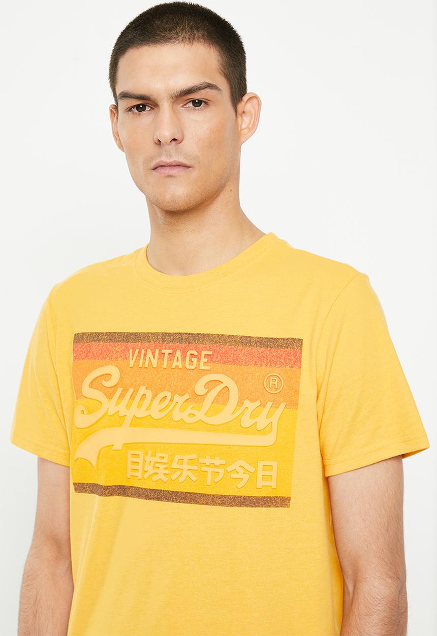 Superdry. - Vintage vl cali tee - desert ochre yellow marl