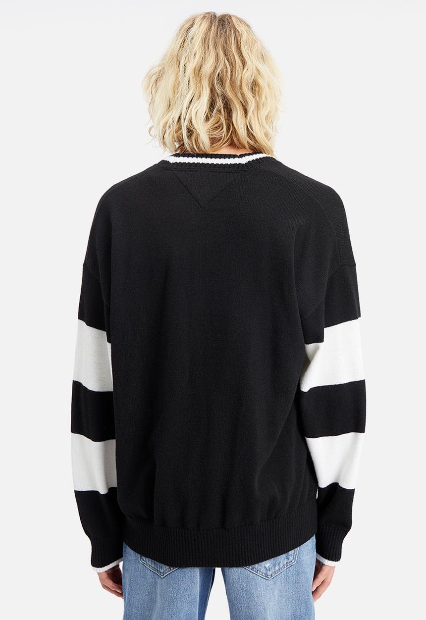 Tommy Hilfiger - Oversized college 85 cardigan - black