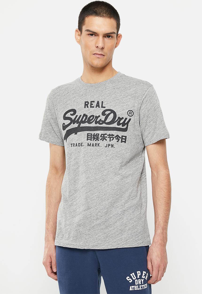Superdry. - Vintage vl noos tee - athletic grey marl