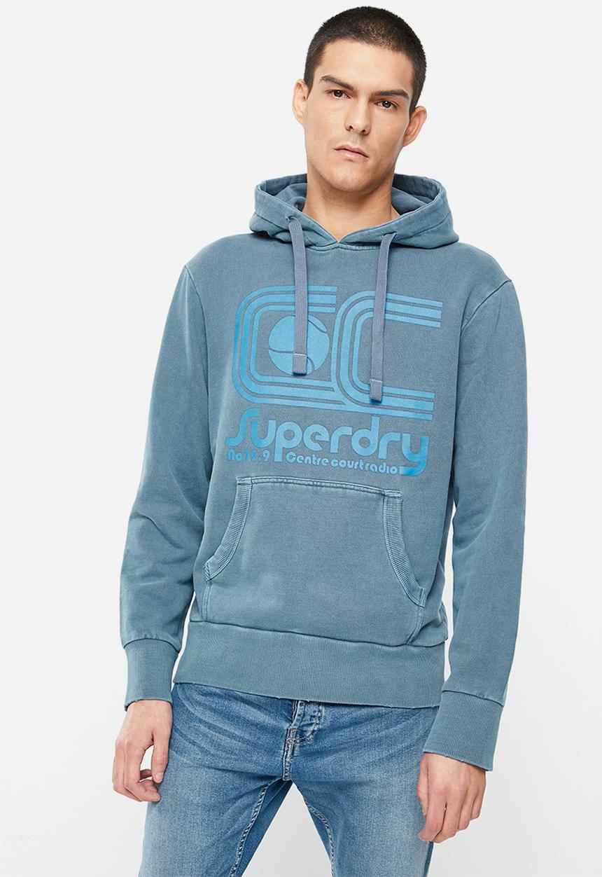 Superdry. - Vintage ath club hoodie - rich navy