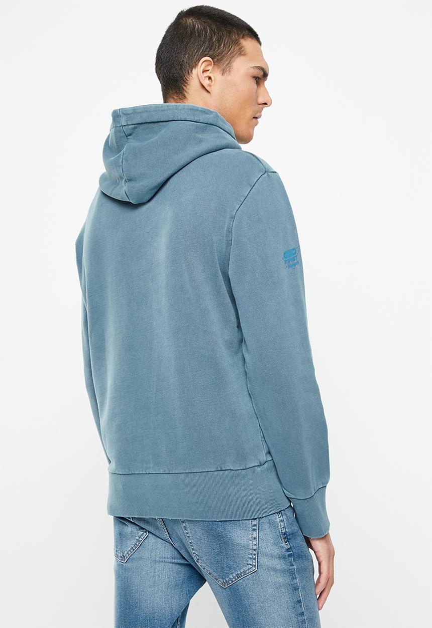 Superdry. - Vintage ath club hoodie - rich navy