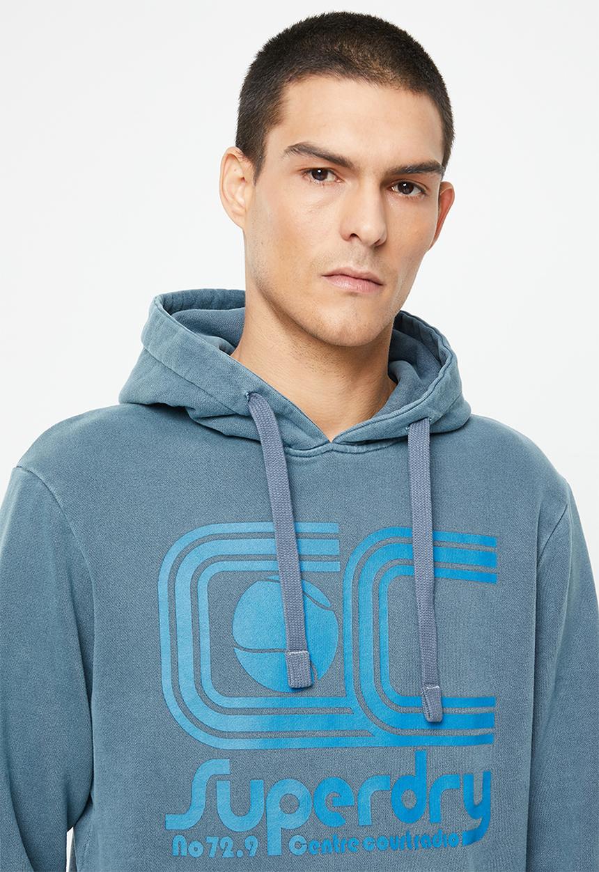 Superdry. - Vintage ath club hoodie - rich navy