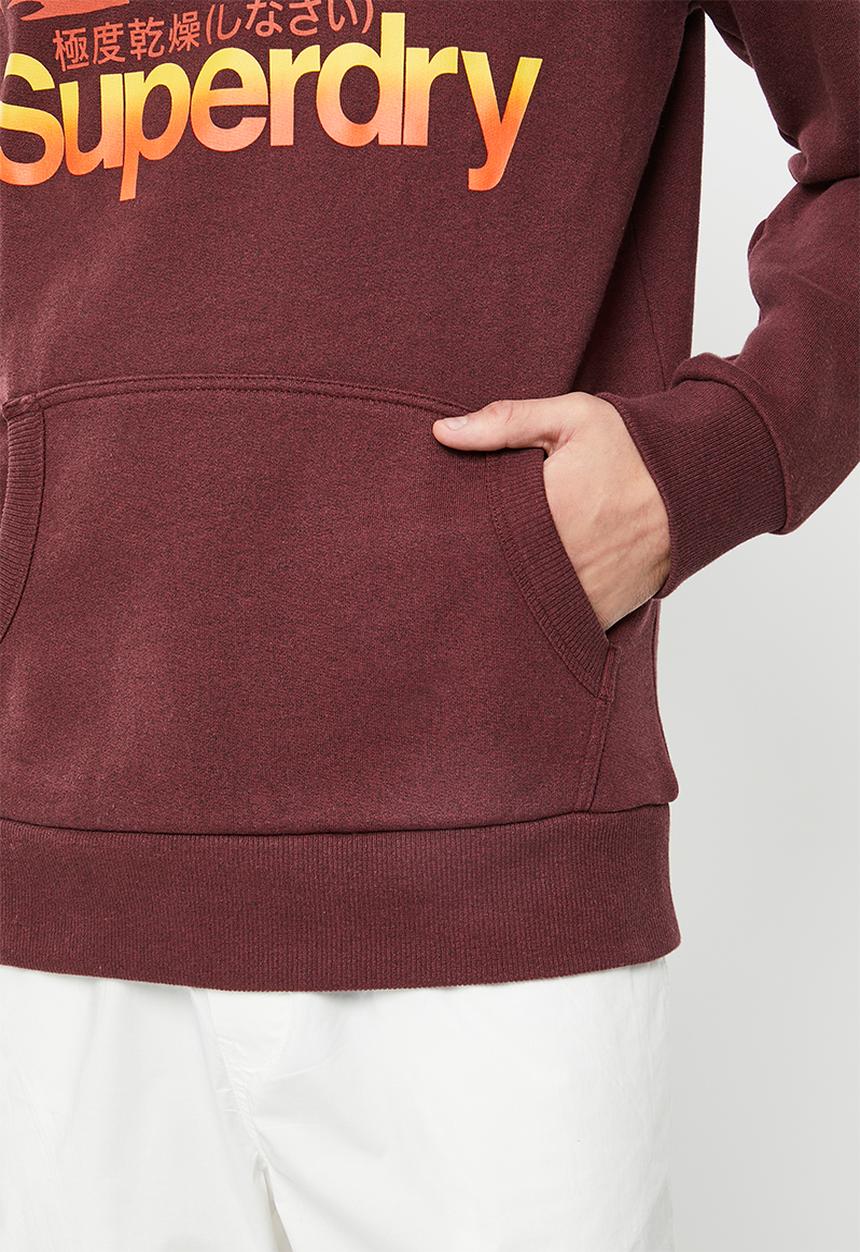 Superdry. - Vintage cl great outdoors hood - deepest burgundy grit
