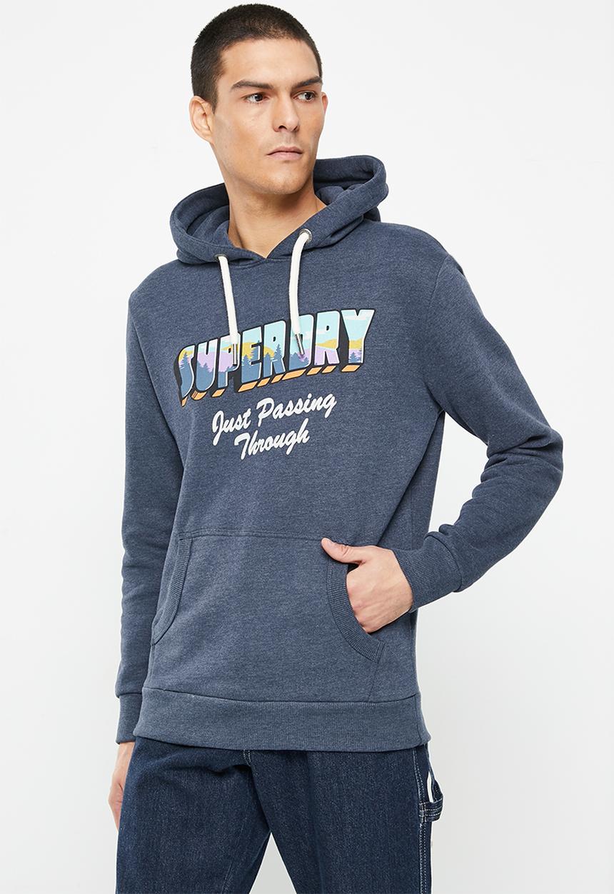 Superdry. - Vintage travel hood - vintage navy marl