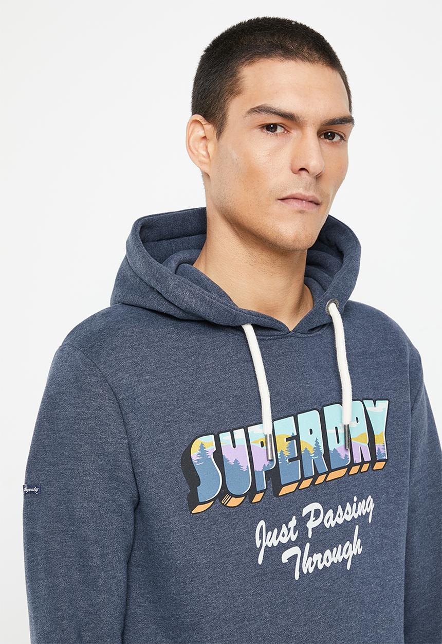 Superdry. - Vintage travel hood - vintage navy marl