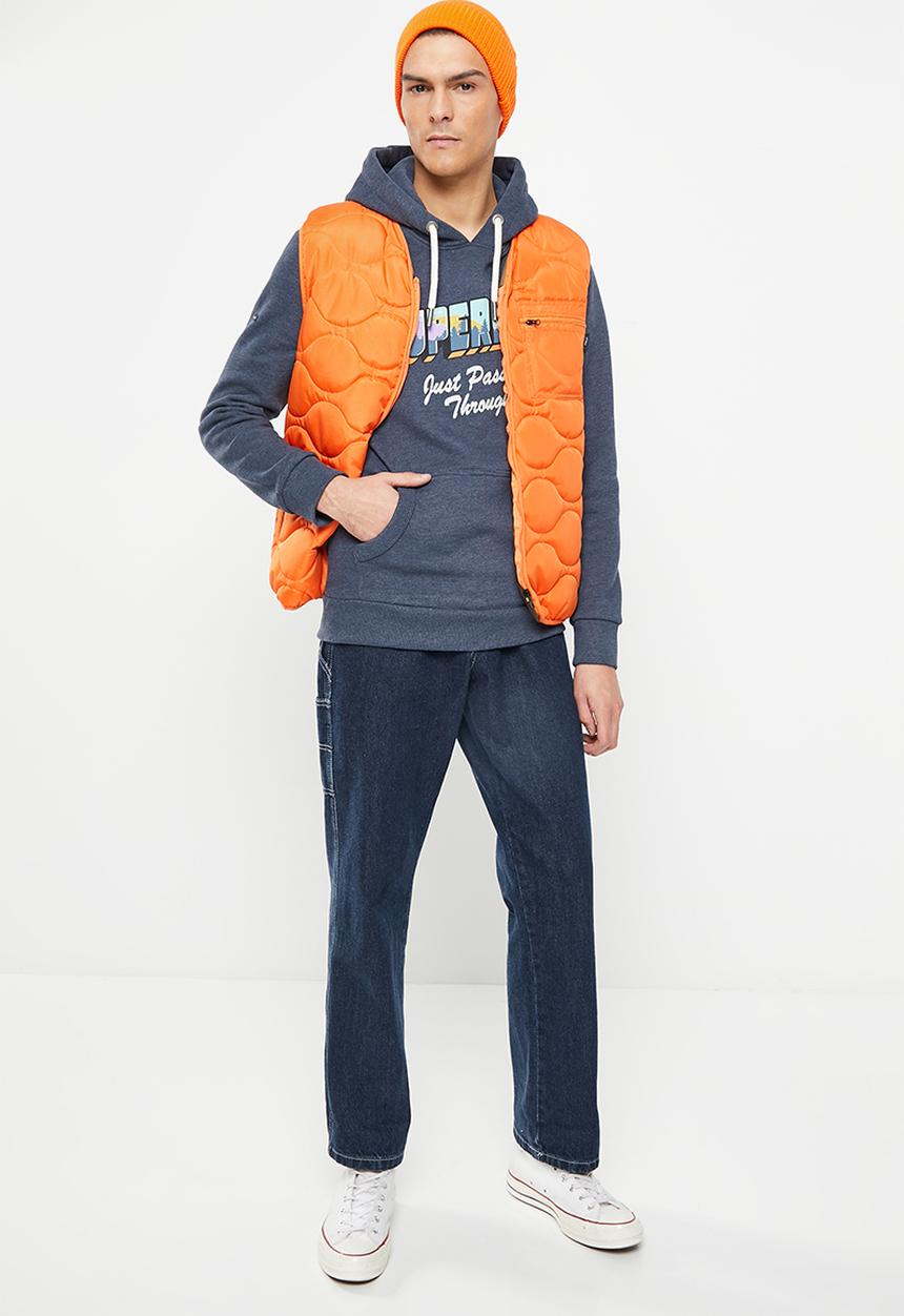 Superdry. - Vintage travel hood - vintage navy marl