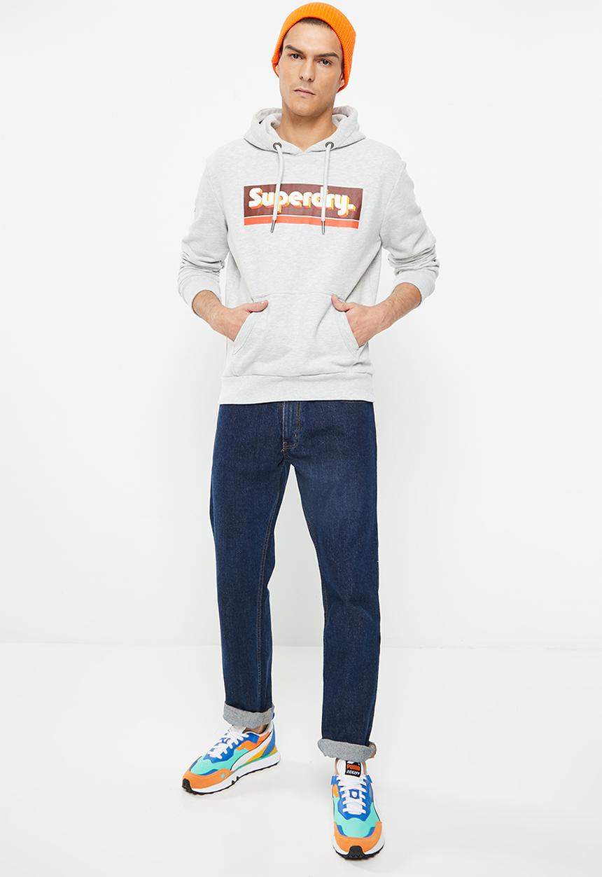 Superdry. - Vintage trade tab hood - glacier grey marl