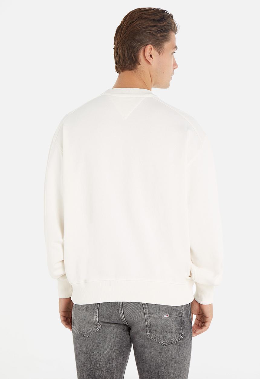 Tommy Hilfiger - TJM comfort varsity crew sweatshirt - white