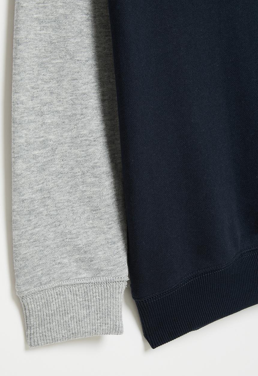 Pop Candy - Baseball sweatshirt - navy & grey