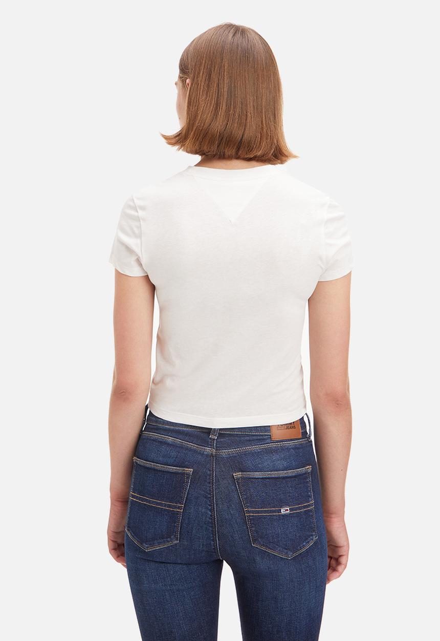 Tommy Hilfiger - TJW bby crop essential logo tee - ancient white