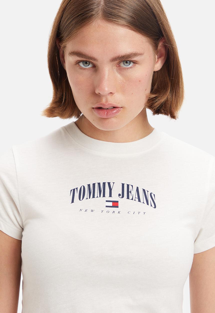 Tommy Hilfiger - TJW bby crop essential logo tee - ancient white
