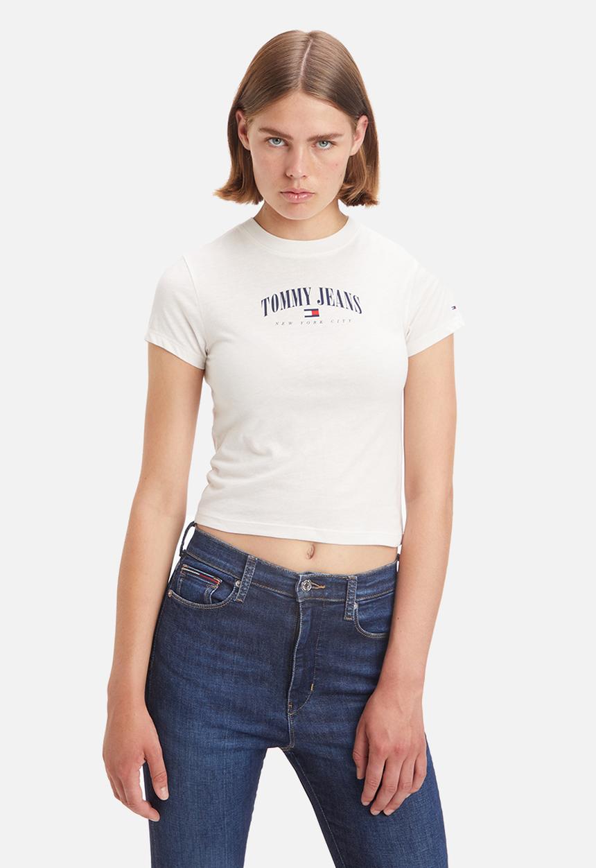 Tommy Hilfiger - TJW bby crop essential logo tee - ancient white