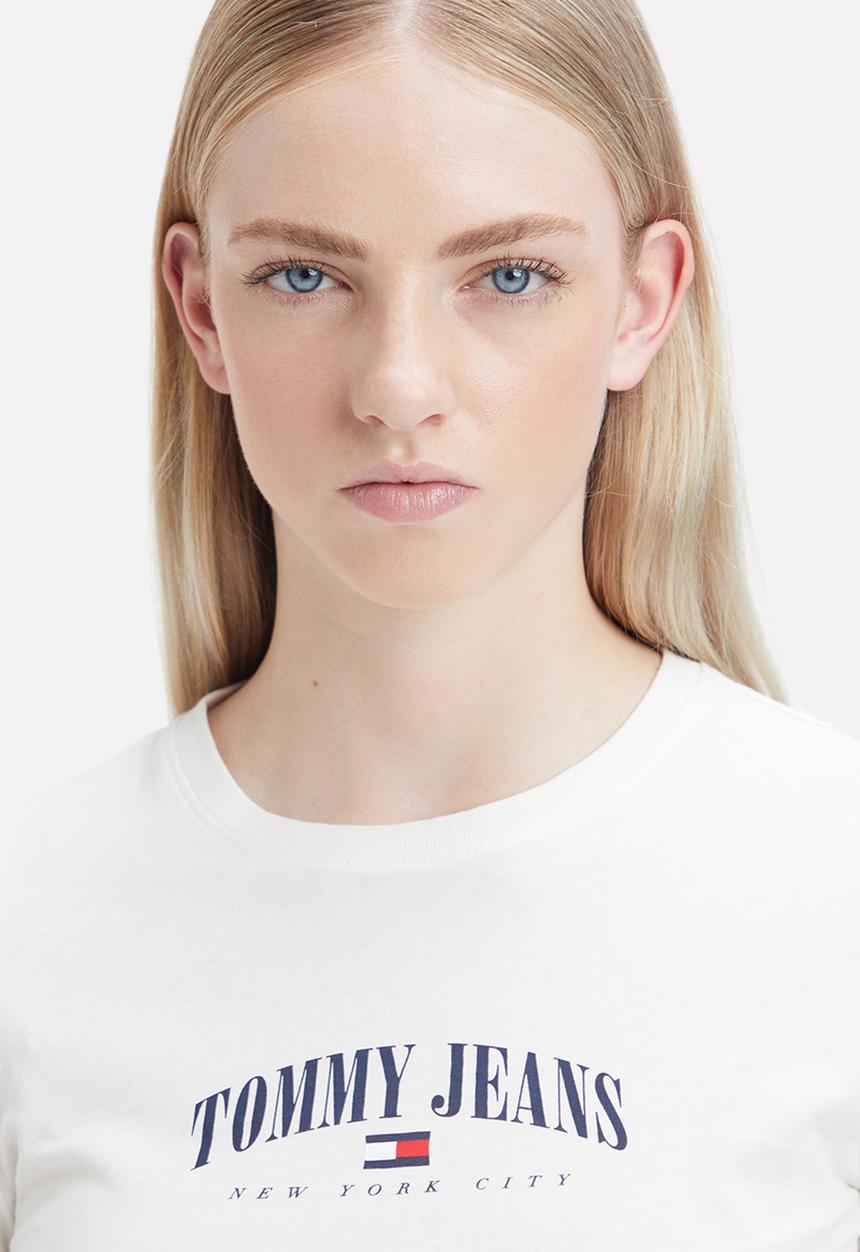 Tommy Hilfiger - TJW baby crop essential logo long sleeve - ancient white