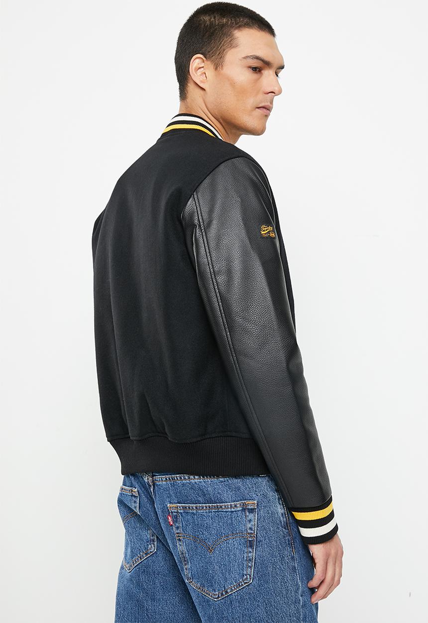 Superdry. - Vintage college varsity bomber - vintage black