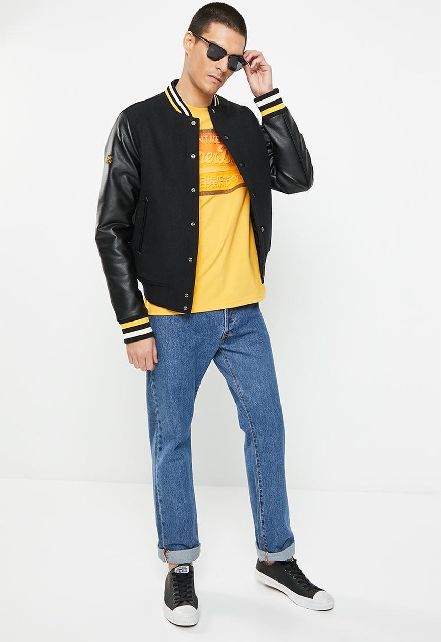 Superdry. - Vintage college varsity bomber - vintage black