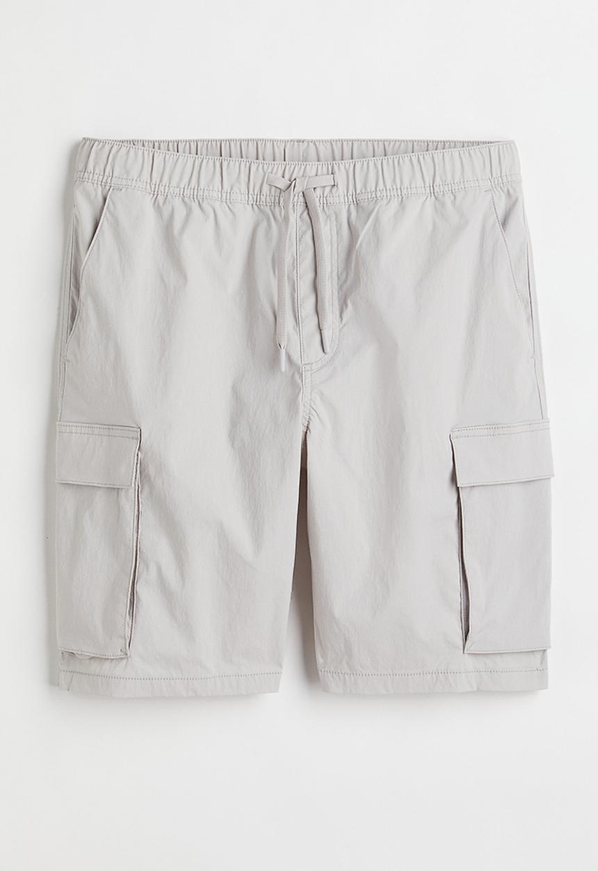 H&M - Regular fit nylon cargo shorts - light grey