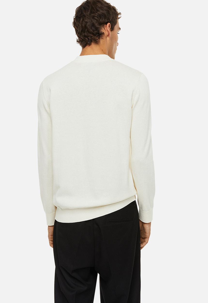 H&M - Slim fit fine-knit turtleneck jumper - cream