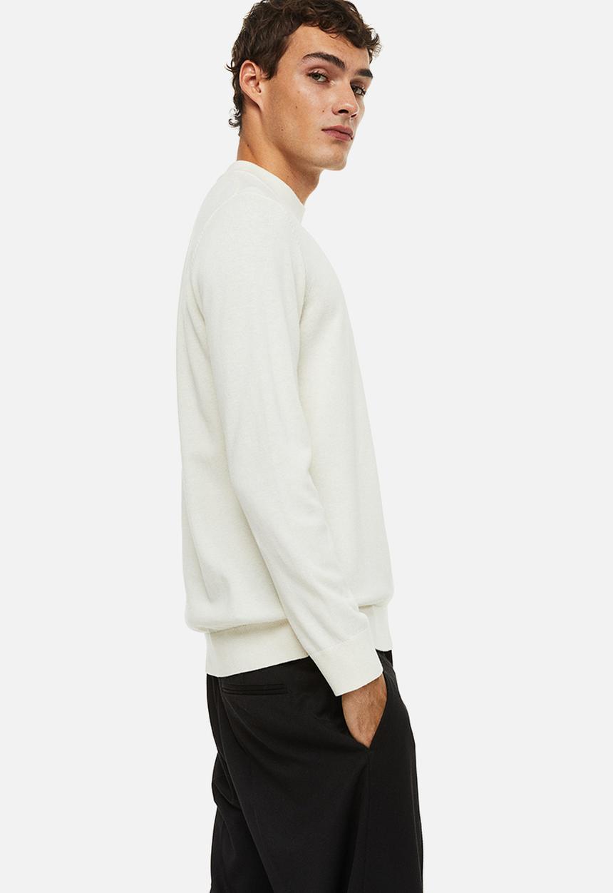 H&M - Slim fit fine-knit turtleneck jumper - cream