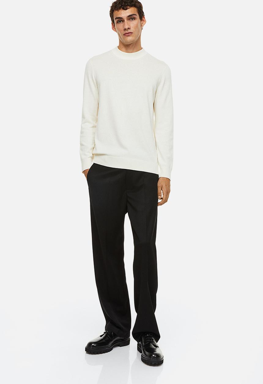 H&M - Slim fit fine-knit turtleneck jumper - cream