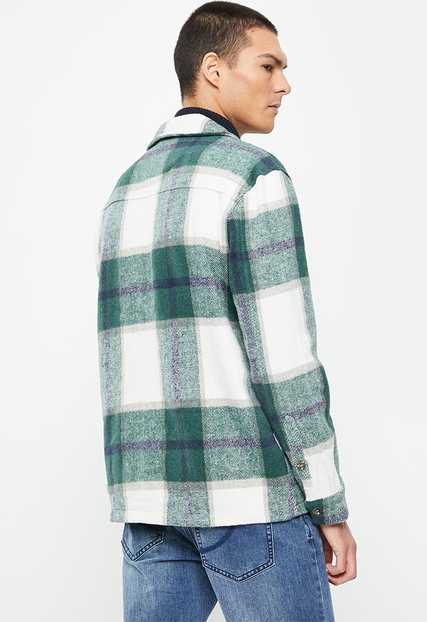 Jonathan D - Orson check overshirt - emerald