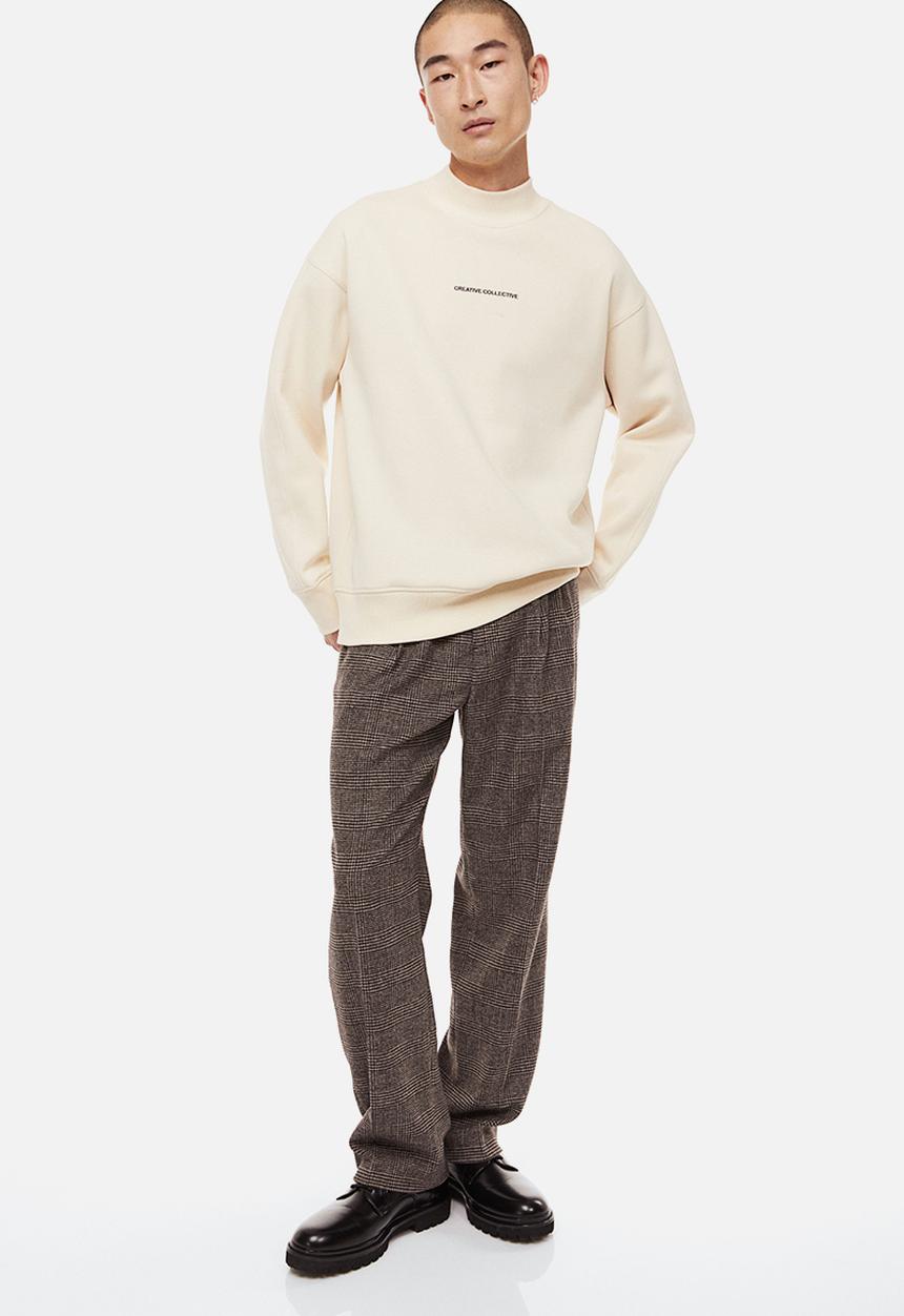 H&M - Relaxed fit sweatshirt - cream/creative collective