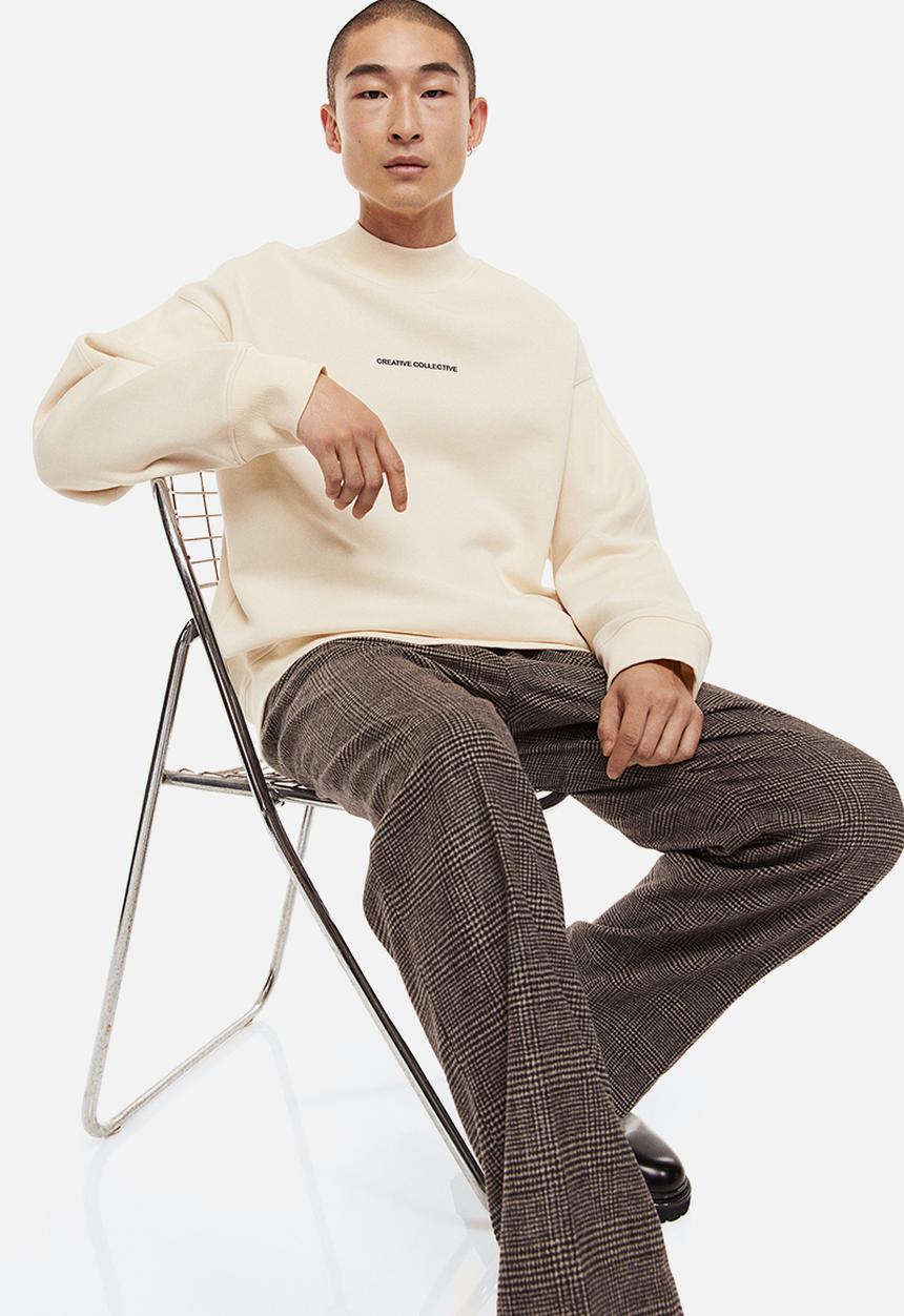 H&M - Relaxed fit sweatshirt - cream/creative collective